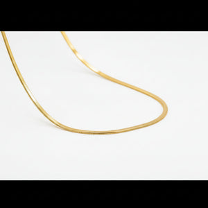 Collana a Maglia Piatta "Snake" in acciaio color oro  – Base Elegante per Ciondoli