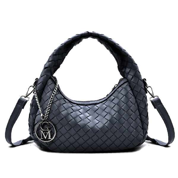 Borsetta firmata Gyoiamea "La Rosa Bag" borsa intrecciata simil pelle tracolla elegante mano