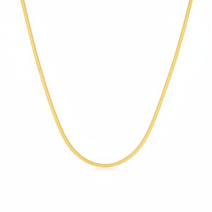 Collana a Maglia Piatta "Snake" in acciaio color oro  – Base Elegante per Ciondoli