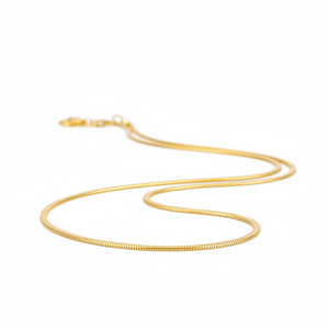 Collana a Maglia Piatta "Snake" in acciaio color oro  – Base Elegante per Ciondoli