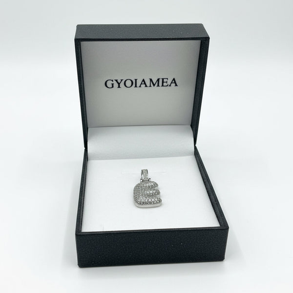 Solo Ciondolo Lettera Iniziale "Balloon" con Pavé di Zirconi – Alfabeto Completo