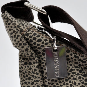 Borsa firmata CHARRO tracolla multitasche tessuto impermeabile fantasia animalier
