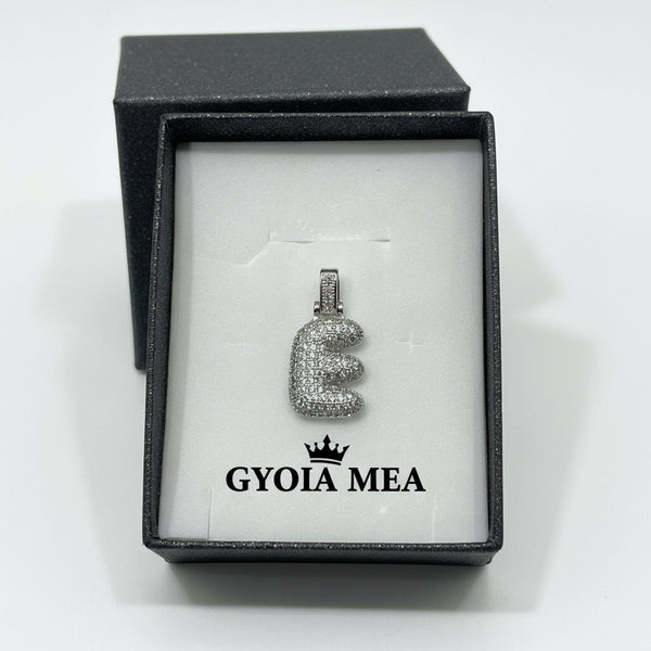 Solo Ciondolo Lettera Iniziale "Balloon" con Pavé di Zirconi – Alfabeto Completo