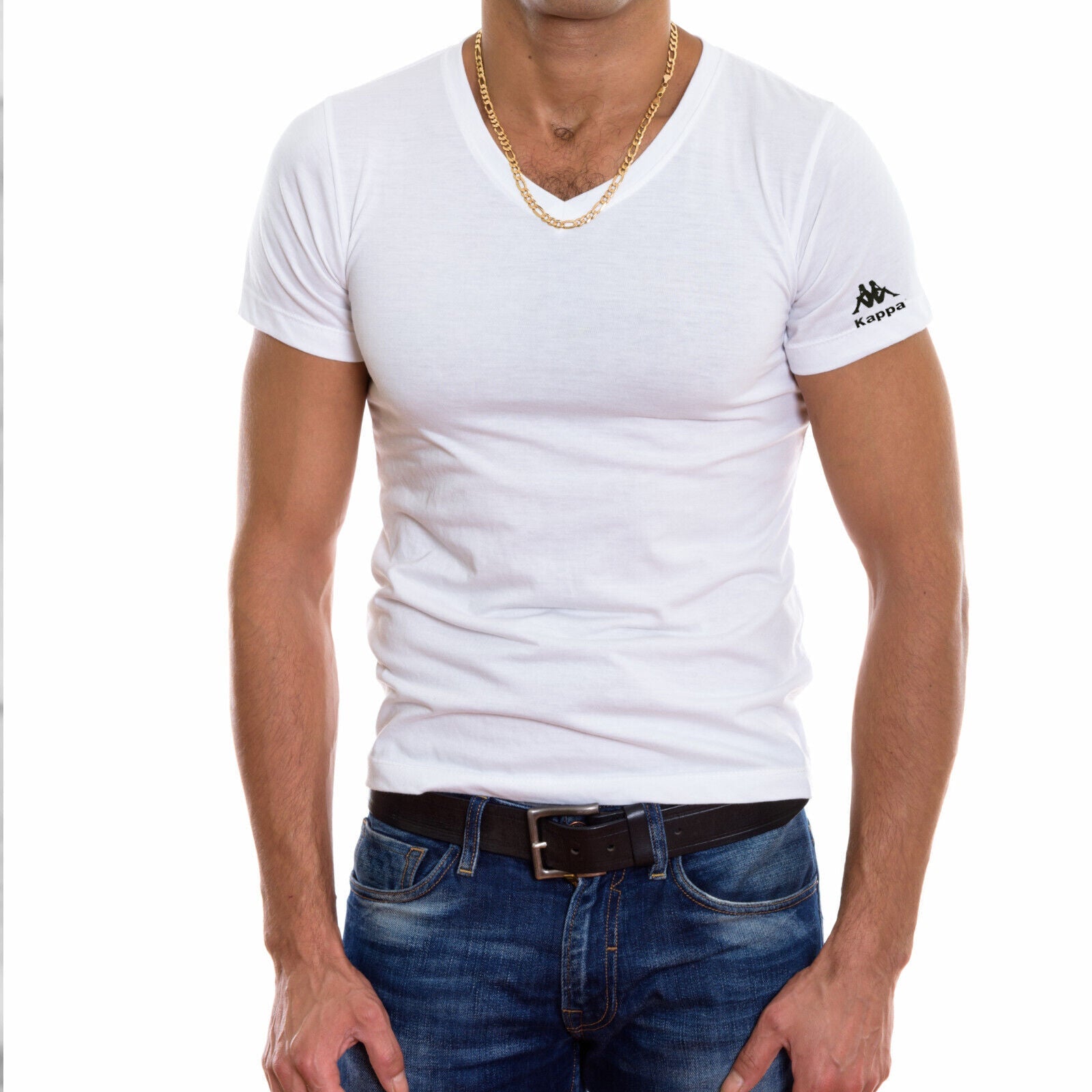 KAPPA BOX 6 PZ Maglietta Intima Scollo a V Uomo Bianca Taglia M KAPPA BOX 6 PZ Maglietta Intima Scollo a V Uomo Bianca Taglia M