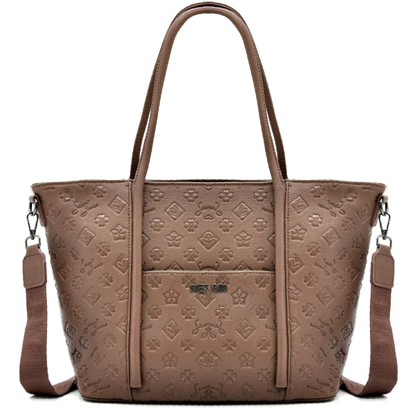 Borsa firmata SWEET YEARS in simil pelle pregiata tasche con cerniera fantasia logata originale
