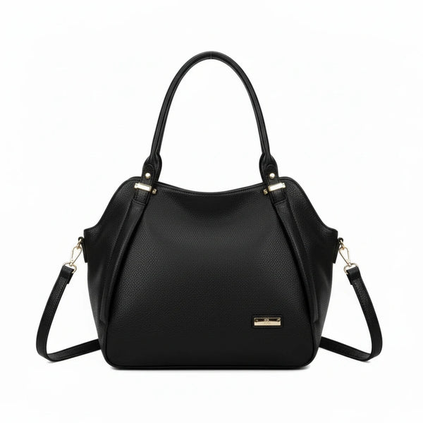 CHARRO - Borsa shopping a spalla grande tracolla casual simil pelle venata