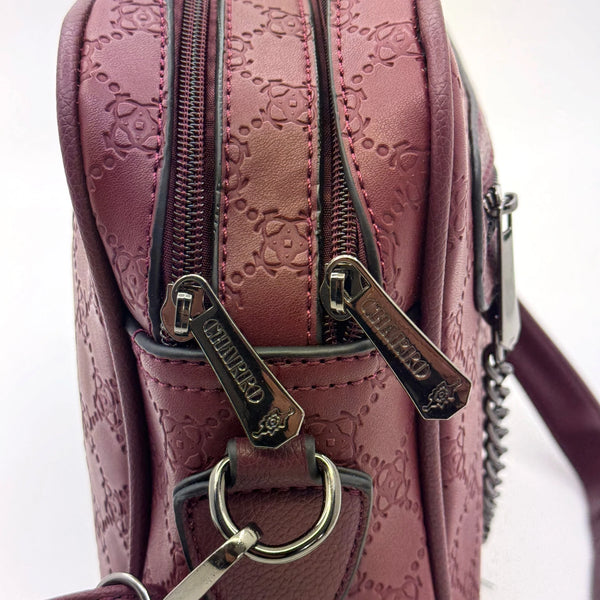 Borsa firmata CHARRO tracolla multi tasche fantasia logata logo pressato donna capiente 4 tasche cerniera