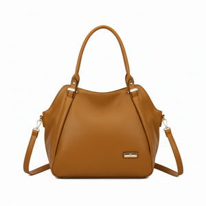 CHARRO - Borsa shopping a spalla grande tracolla casual simil pelle venata