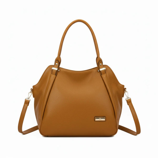 CHARRO - Borsa shopping a spalla grande tracolla casual simil pelle venata