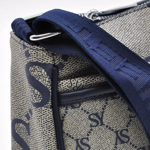 Borsa Firmata SWEET YEARS multi tasche new nera Donna fantasia logo Zip Tracolla