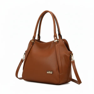 CHARRO - Borsa shopping a spalla grande tracolla casual simil pelle venata