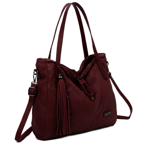 CHARRO - Borsa 2in1 trasformabile similpelle camoscio velluto morbida a sacco hobo capiente unica tinta nuovo