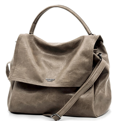 NAZARENO GABRIELLI - Borsa multitasche firmata giornaliera elegante 3 zip platta bauletto capiente
