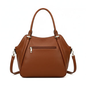 CHARRO - Borsa shopping a spalla grande tracolla casual simil pelle venata