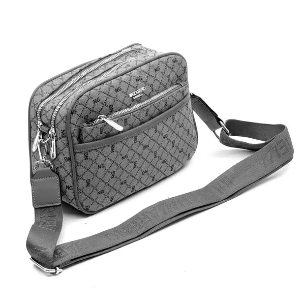 NAZARENO GABRIELLI - Borsa borsetta multitasche fantasia Monogram con Tracolla