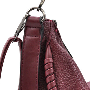 Borsa a sacco mezzaluna firmata CHARRO donna spalla a tracolla simil pelle grande monomanico intrecciato