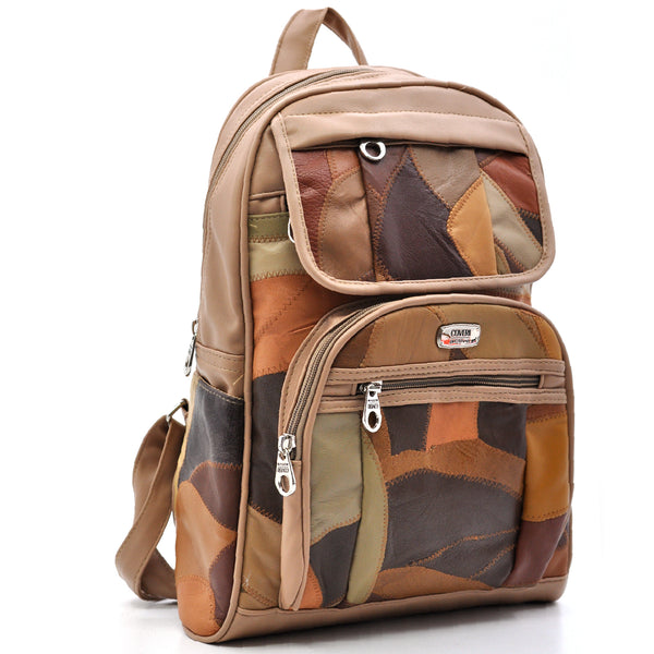 Zaino firmata COVERI ACTIVE vera pelle donna multi tasche