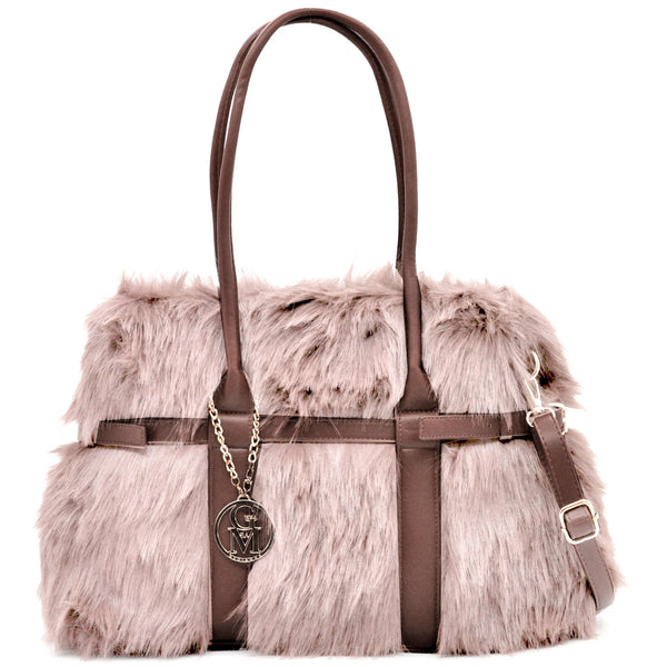 A Bedda - Borsa firmata Gyoiamea in eco pelliccia morbida teddy pelo