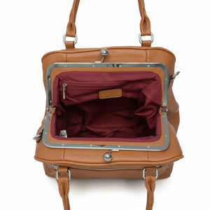 Borsa bauletto firmata COCONUDA a tracolla elegante casual simil pelle martellata