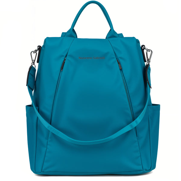 Nazareno Gabrielli borsa zaino 2in1 in nylon TRASFORMABILE donna
