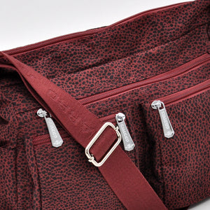 Borsa firmata CHARRO tracolla multi tasche tessuto impermeabile fantasia animalier donna capiente