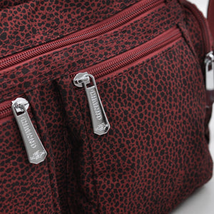Borsa firmata CHARRO tracolla multi tasche tessuto impermeabile fantasia animalier donna capiente