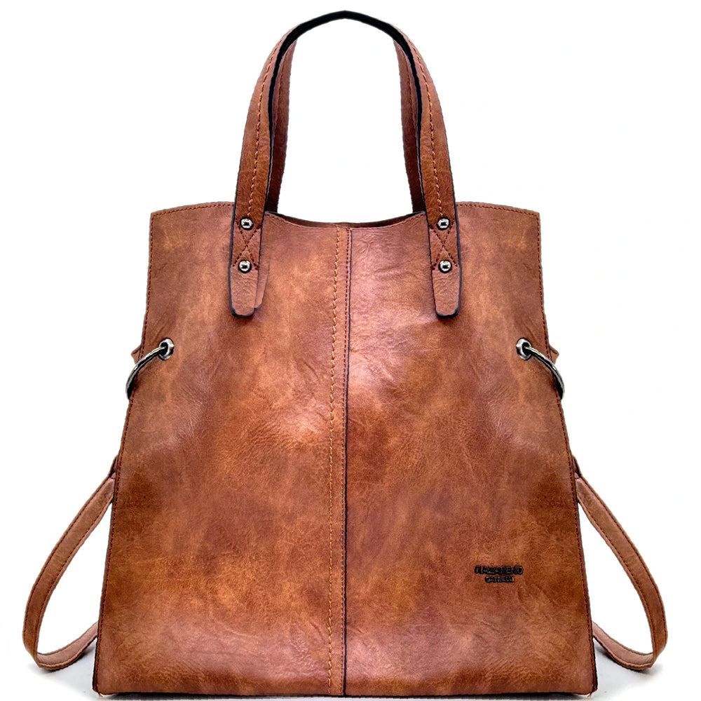 NAZARENO GABRIELLI - Borsa SHOPPING firmata giornaliera elegante capiente shopper vintage venata