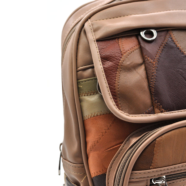 Zaino firmata COVERI ACTIVE vera pelle donna multi tasche