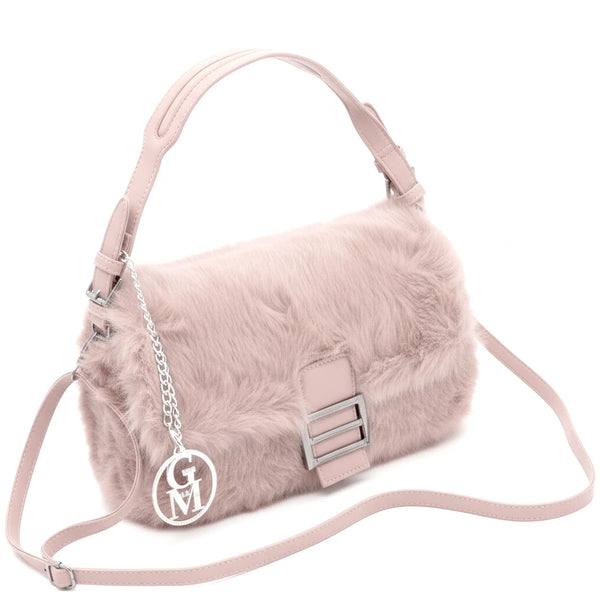 La Pola- Borsa firmata Gyoiamea in eco pelliccia morbida teddy pelo borsetta tracolla