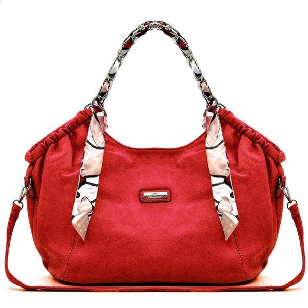 Borsa + omaggio foulard  firmata CHARRO donna spalla manici a catena e tracolla simil pelle