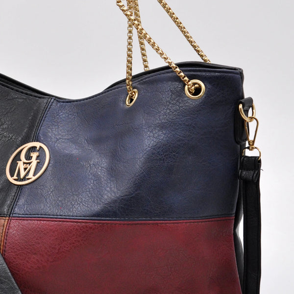 La Azzitata borsa 2 in 1 shopping con pochette in omaggio - morbida elegante casual spalla multi colore