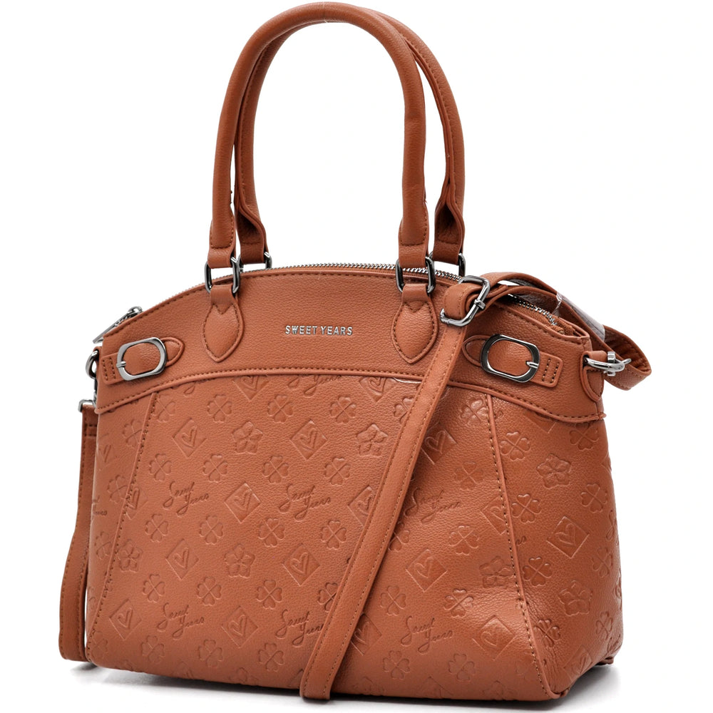 Borsa bauletto donna SWEET YEARS in simil pelle pregiata tasche con cerniera fantasia logata