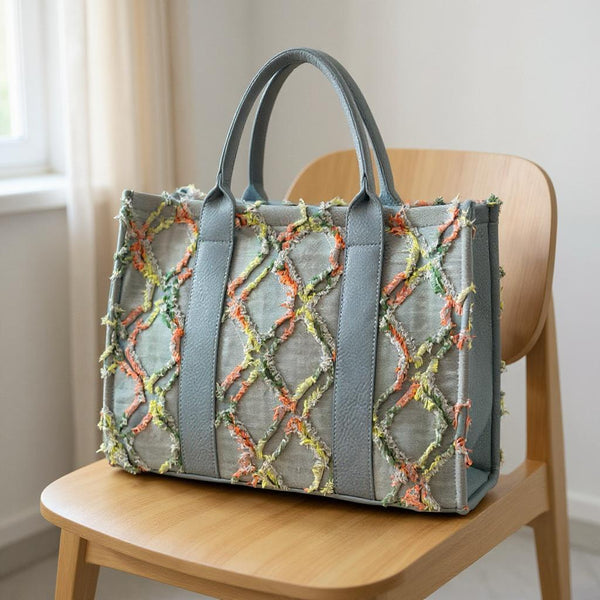 Borsa La Clara Arcobaleno big jeans jeansata