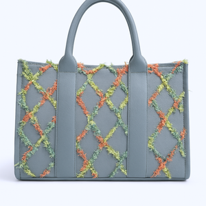 Borsa La Clara Arcobaleno big jeans jeansata