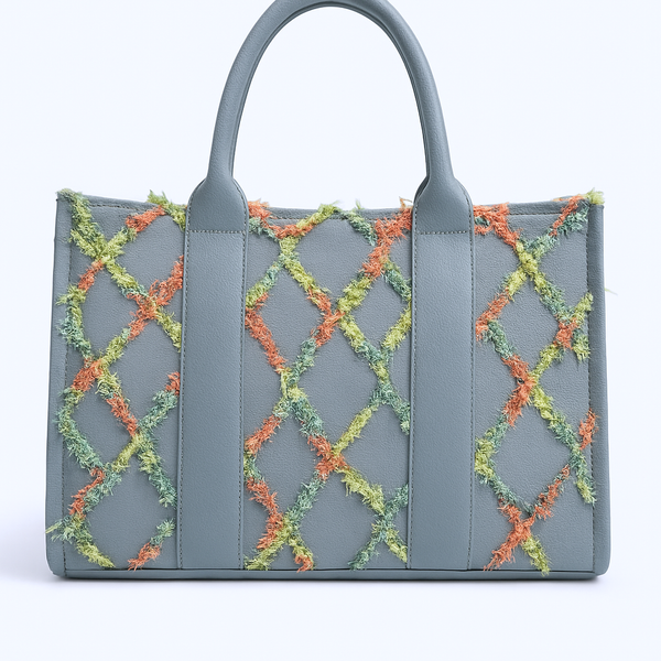 Borsa La Clara Arcobaleno big jeans jeansata