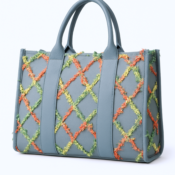 Borsa La Clara Arcobaleno big jeans jeansata