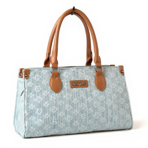 Borsa jeans SWEET YEARS fantasia logo logata borsetta rigida