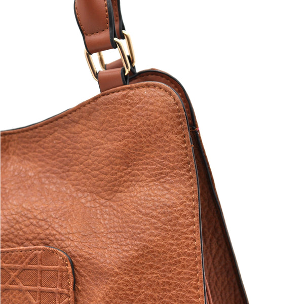 CHARRO - Borsa firmata simil pelle ricamata trapuntata shopping capiente grande tracolla spalla