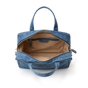 Borsa La Siena jeans trapuntata capiente sacco spalla tracolla morbida