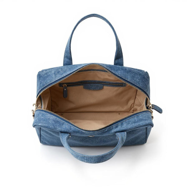 Borsa La Siena jeans trapuntata capiente sacco spalla tracolla morbida