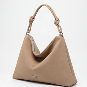 Coveri Collection - Borsa firmata a sacco spalla mono manico camoscio scamosciata