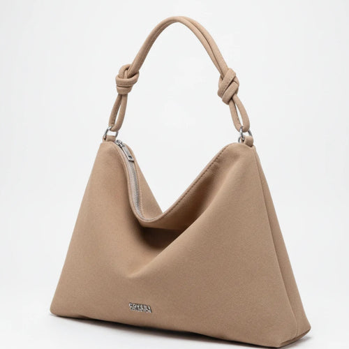 Coveri Collection - Borsa firmata a sacco spalla mono manico camoscio scamosciata