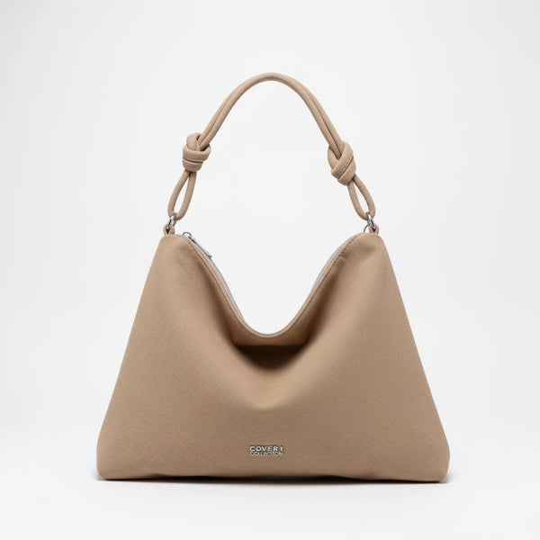 Coveri Collection - Borsa firmata a sacco spalla mono manico camoscio scamosciata