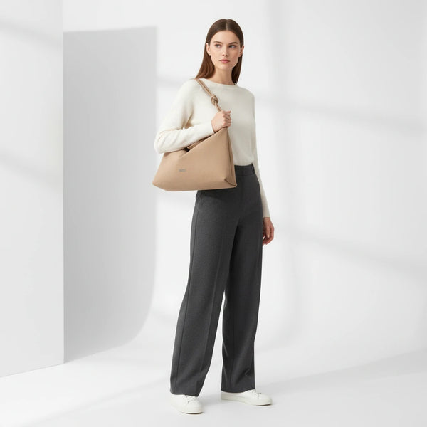 Coveri Collection - Borsa firmata a sacco spalla mono manico camoscio scamosciata