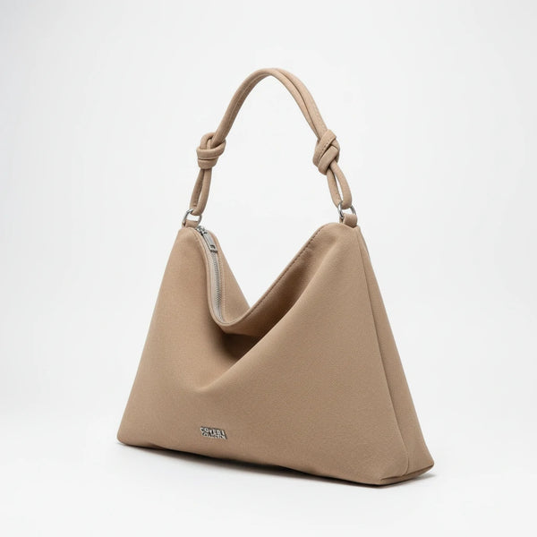 Coveri Collection - Borsa firmata a sacco spalla mono manico camoscio scamosciata