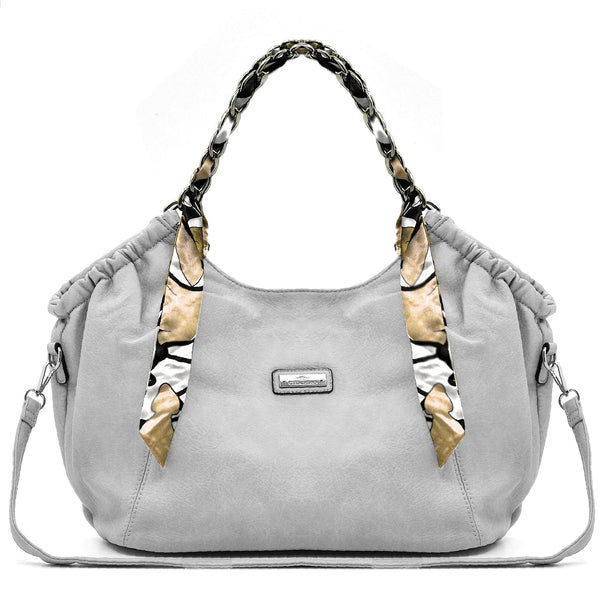 Borsa + omaggio foulard  firmata CHARRO donna spalla manici a catena e tracolla simil pelle