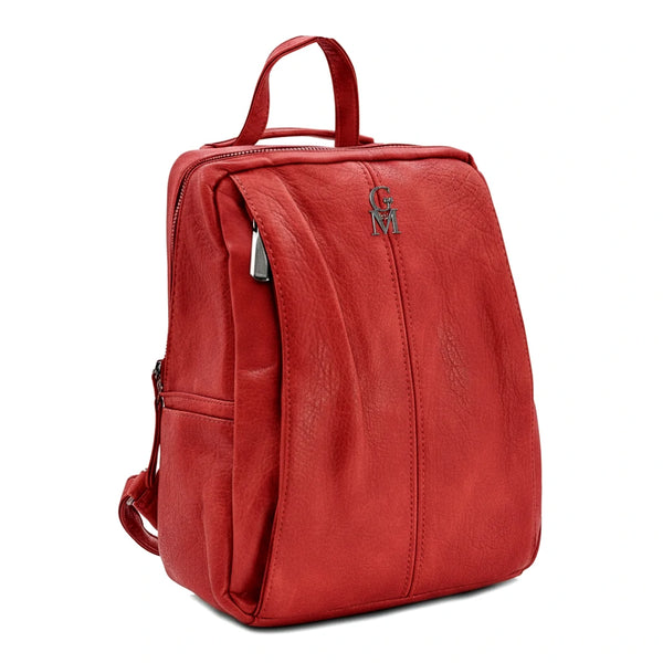 Gm borsa TRASFORMABILE zaino 2in1 donna pelle lucido spalla casual passeggio