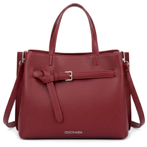 Borsa bauletto firmata biker COCONUDA a tracolla elegante casual simil pelle martellata cinturino