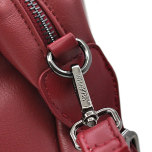 VALENTINI GINO - Borsa multitasche firmata giornaliera elegante 3 zip capiente bauletto trapuntata simil pelle