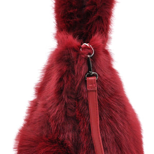 L'orsacchiotta - Borsa firmata Gyoiamea in eco pelliccia morbida teddy pelo a shopping